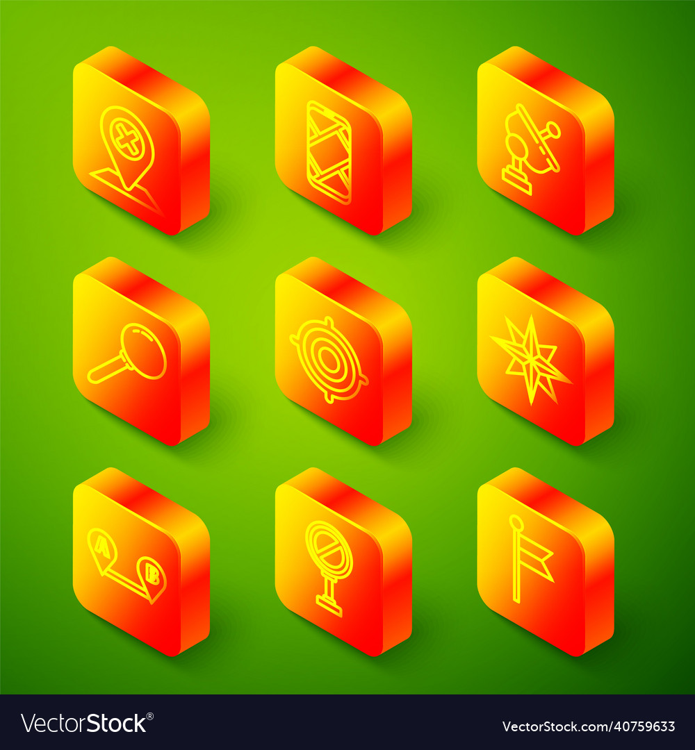 Set line location city map navigation radar