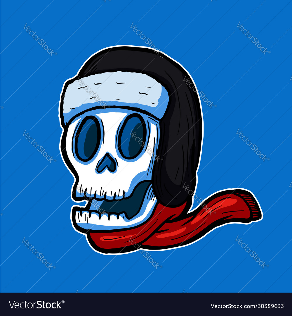 Smiling Skull with Beanie