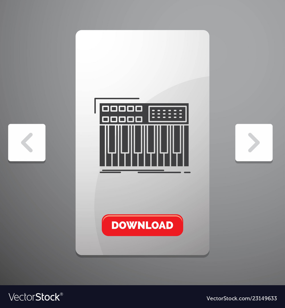 Synth keyboard midi synthesiser synthesizer glyph