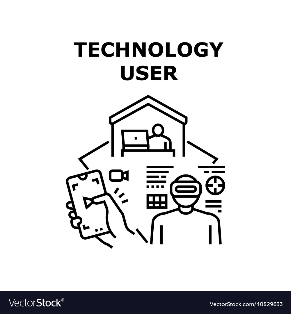 Technology user icon Royalty Free Vector Image