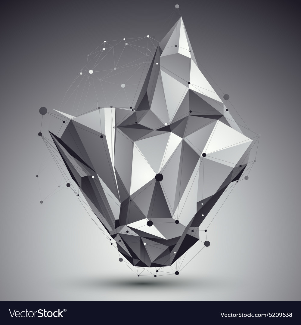 3d abstract design template polygonal complicated