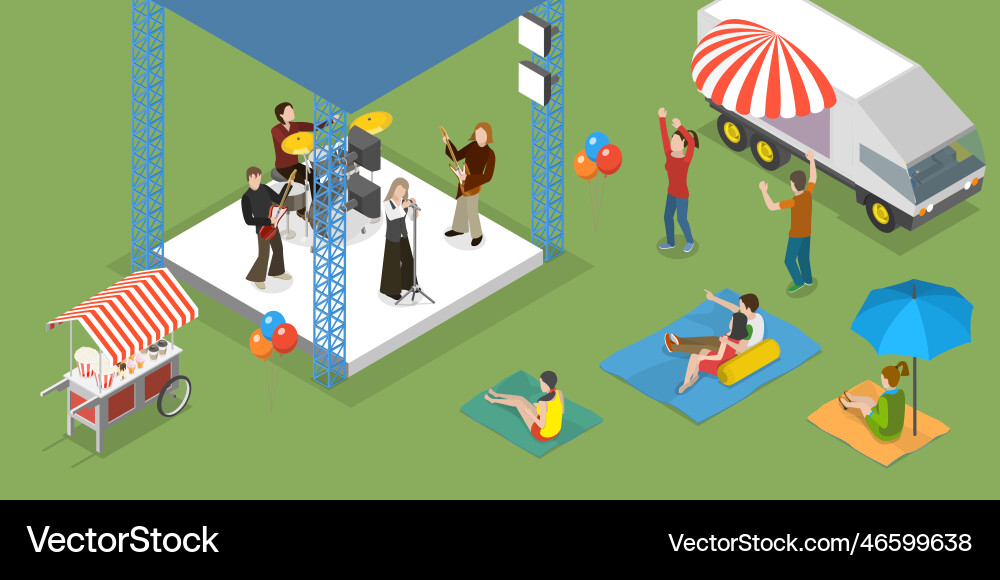 3d isometric flat conceptual Royalty Free Vector Image