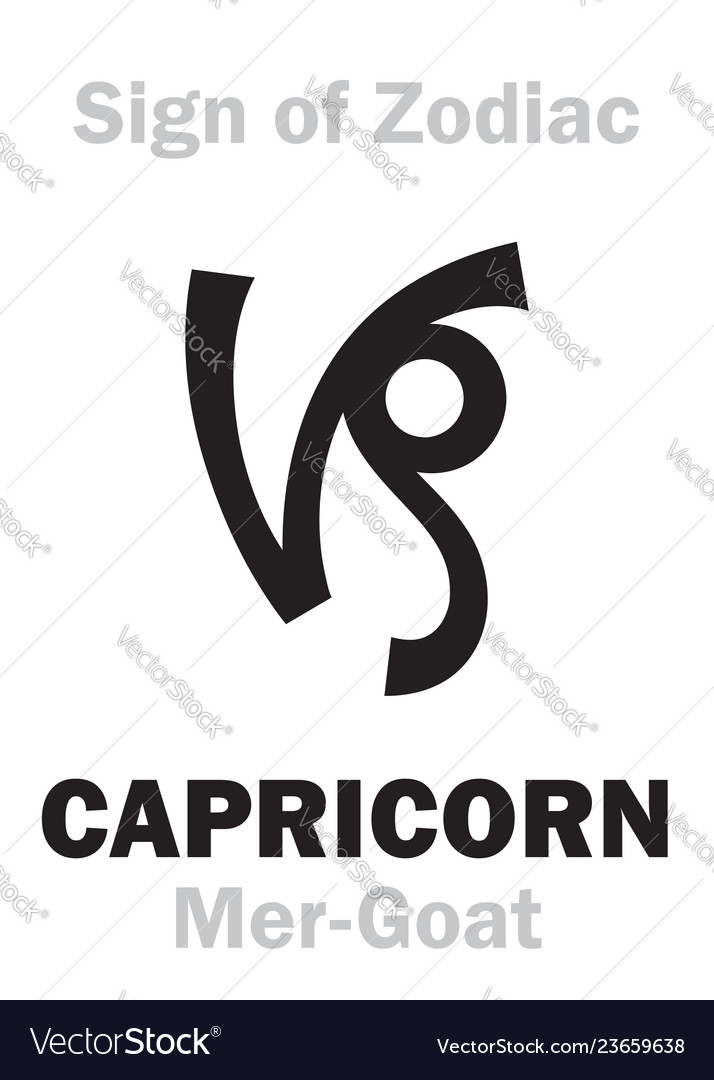 Astrology sign of zodiac capricornus Royalty Free Vector