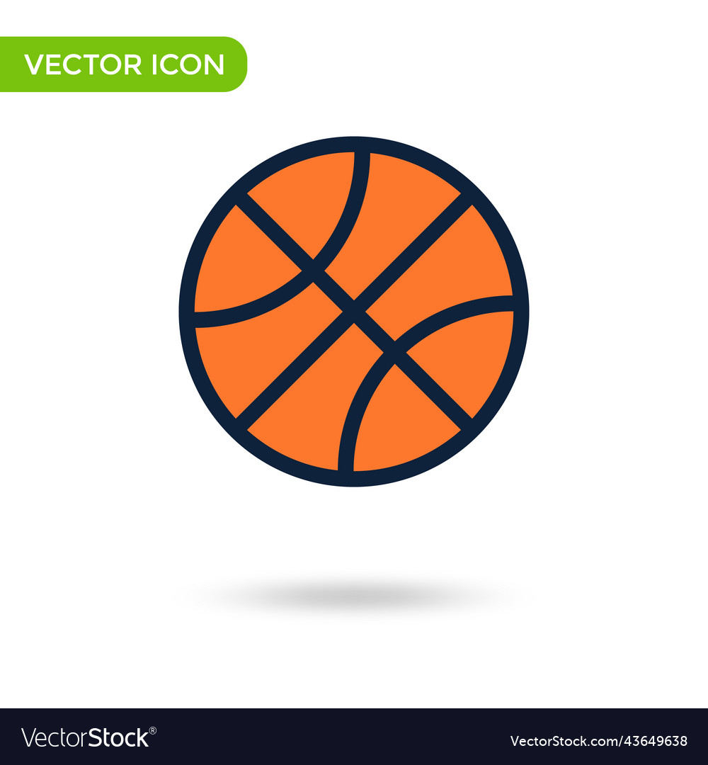 Basketball Ball Ikone minimal und kreativ