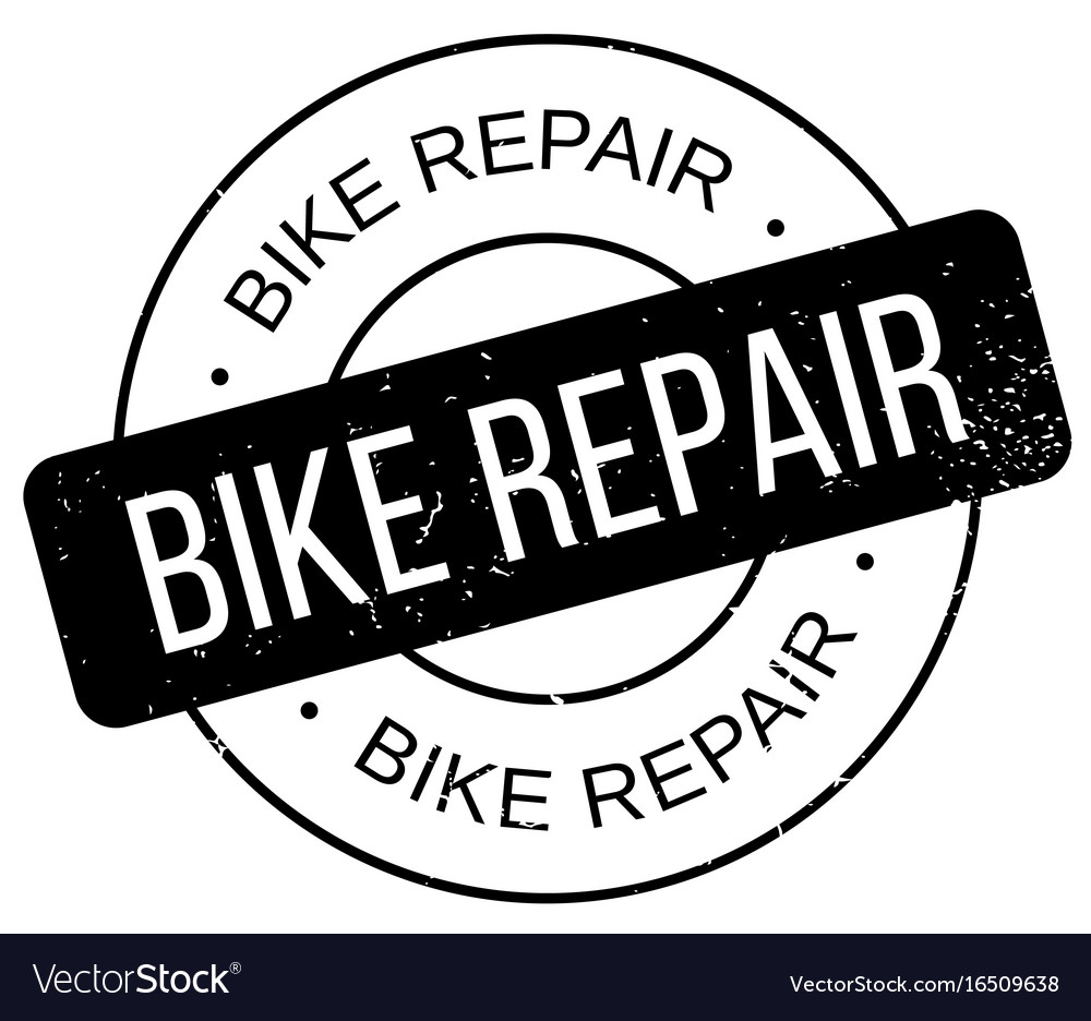 Bike repair rubber stamp