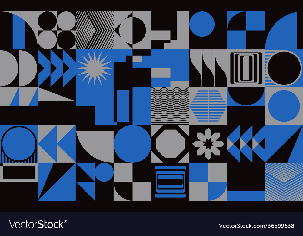 Brutalism design abstract pattern vector image Brutalism design abstract pattern