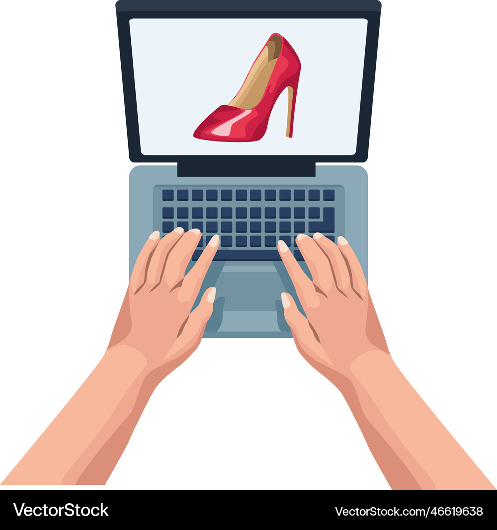 Buy shoes online Royalty Free Vector Image - VectorStock