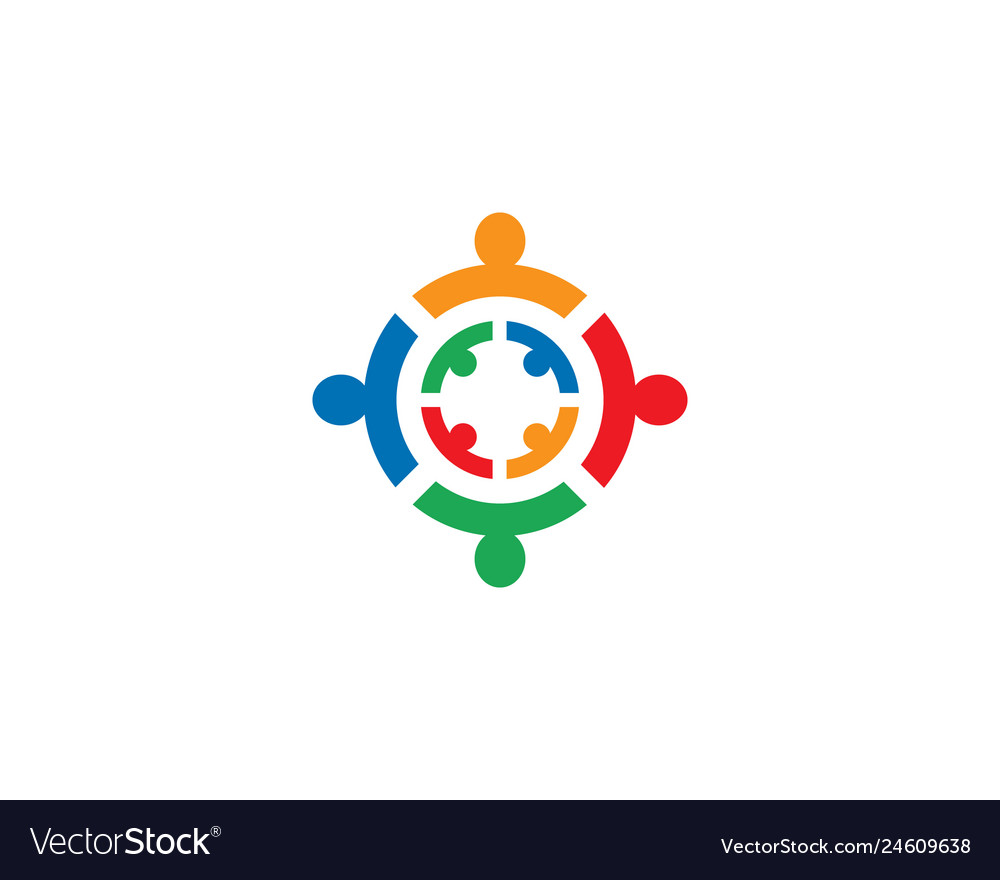 Community care symbol Royalty Free Vector Image