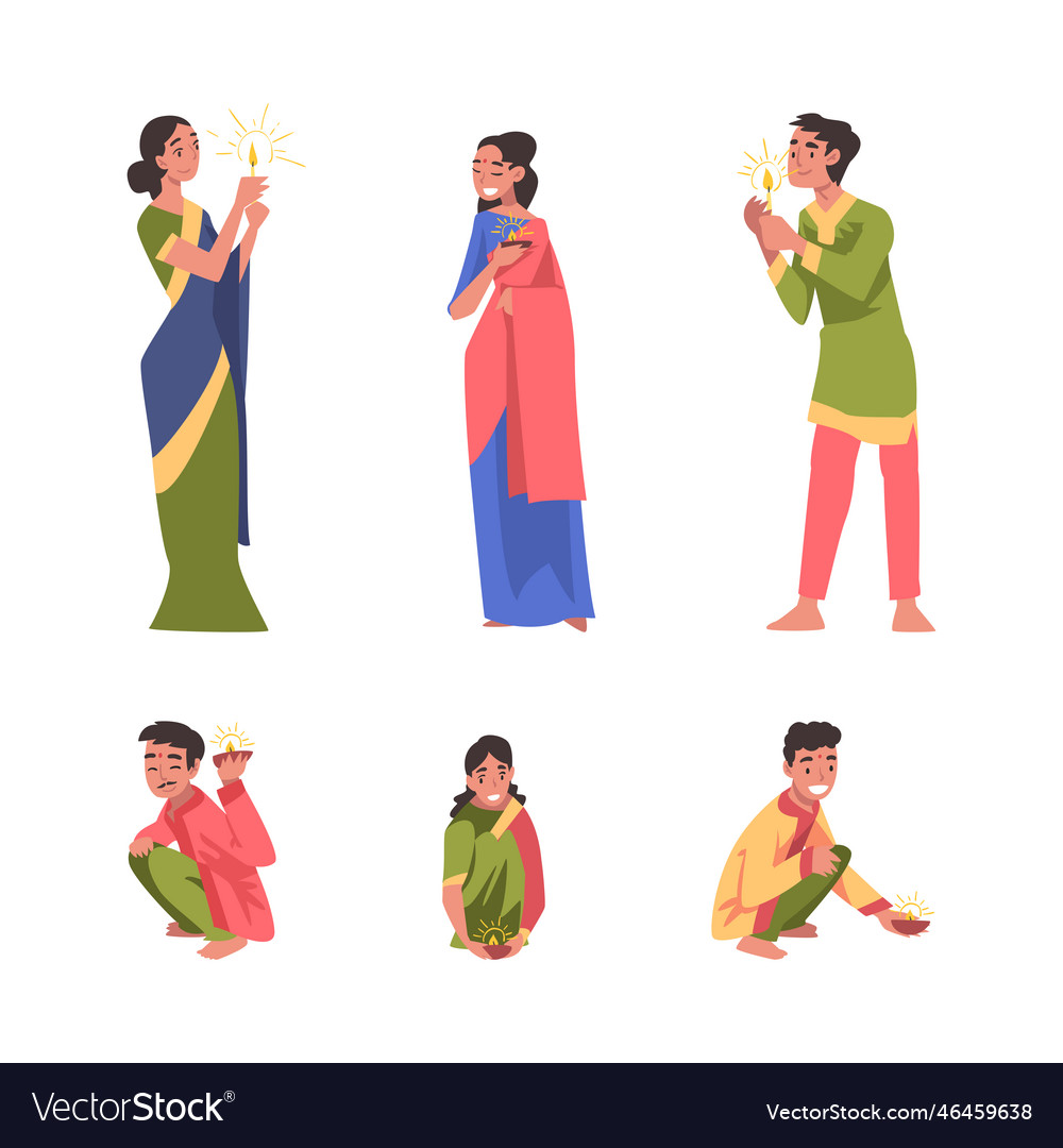 diwali-hindu-holiday-celebration-with-indian-vector-image