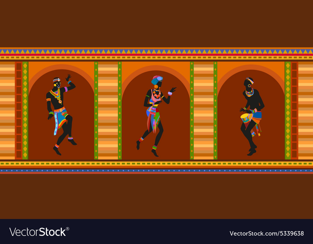 Ethnic dance african people