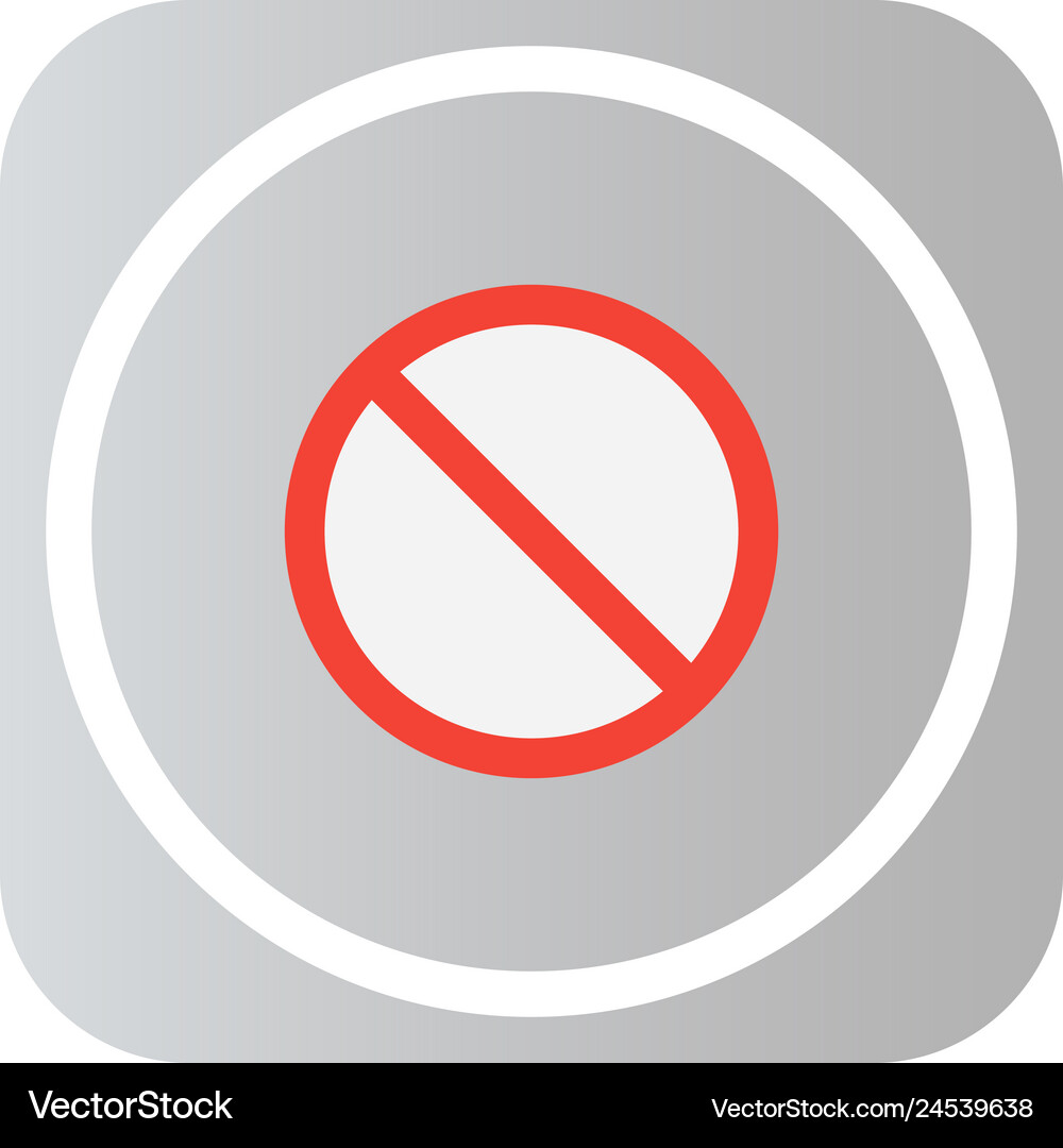 Forbidden icon Royalty Free Vector Image - VectorStock