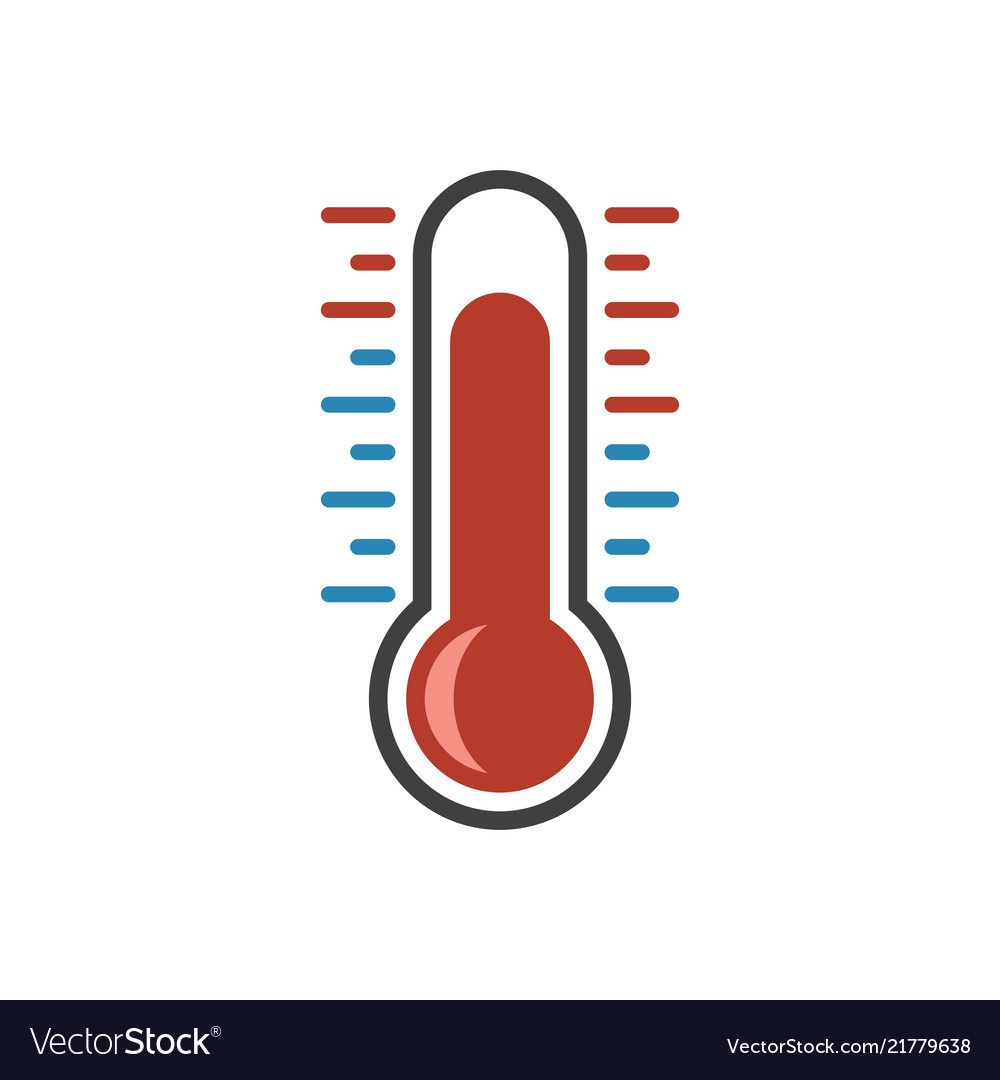 Icon color grad cold and hot measuring scale Vector Image