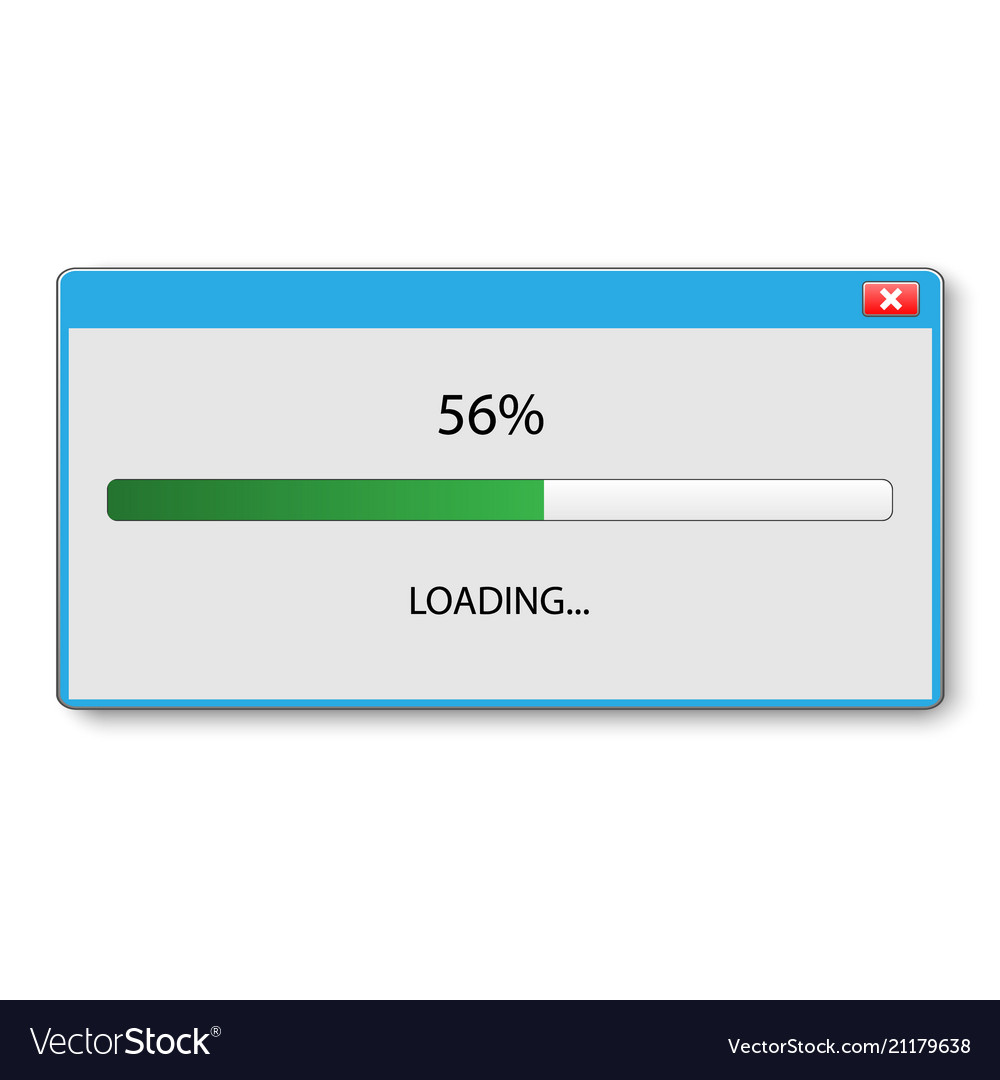 Loading bar vector image Loading bar