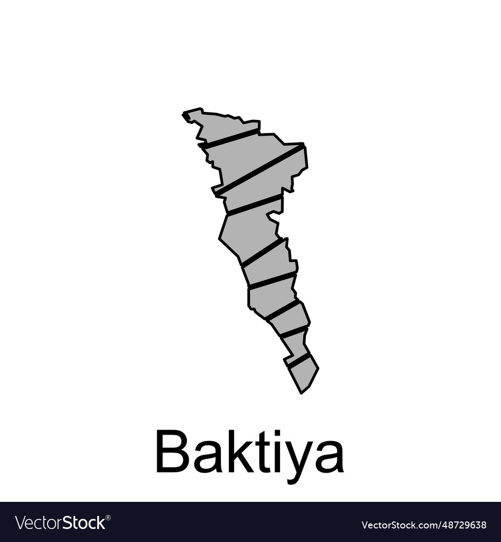 Map Of Baktiya City Design Template Royalty Free Vector