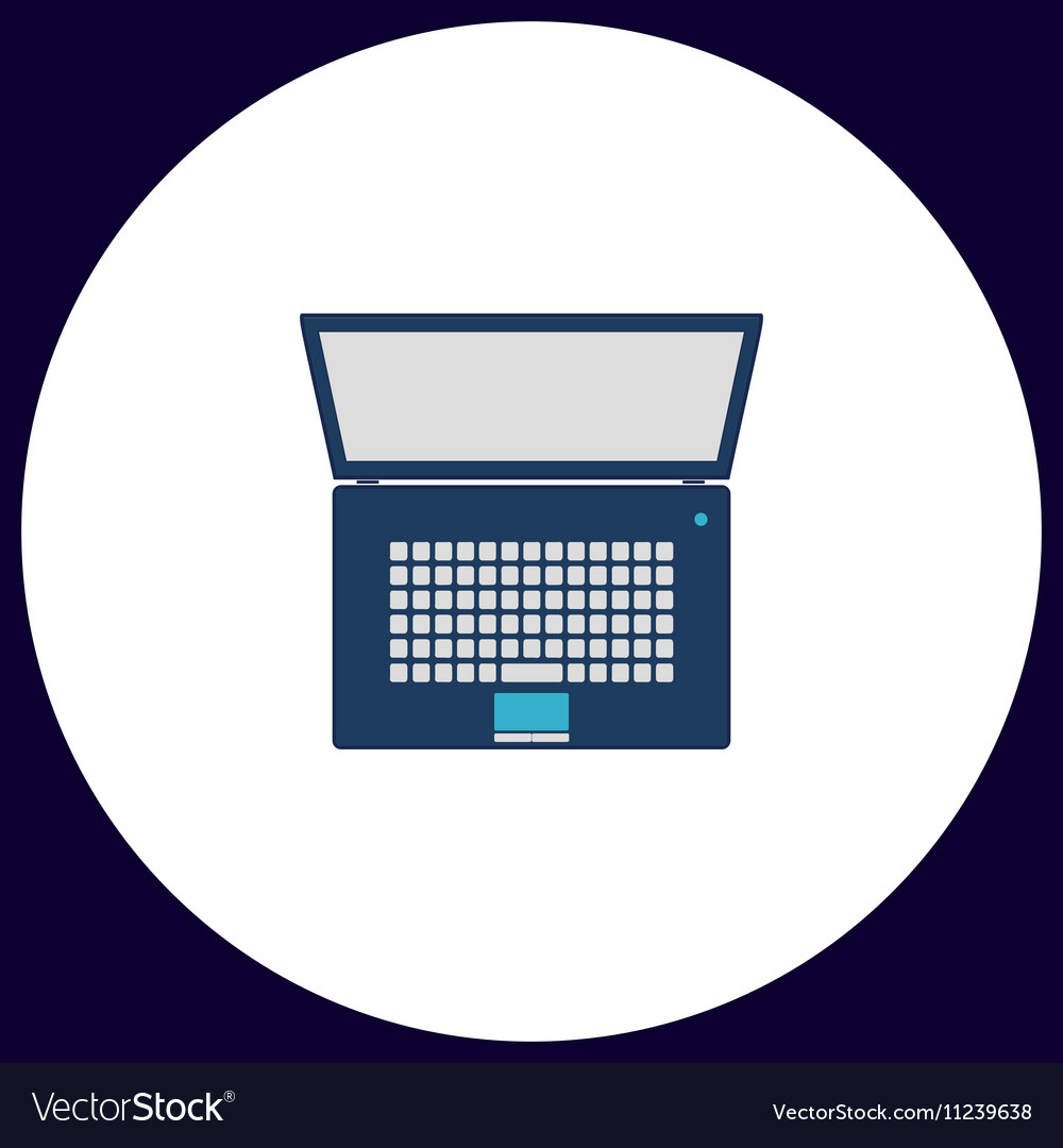 Netbook computer symbol vector image Netbook computer symbol