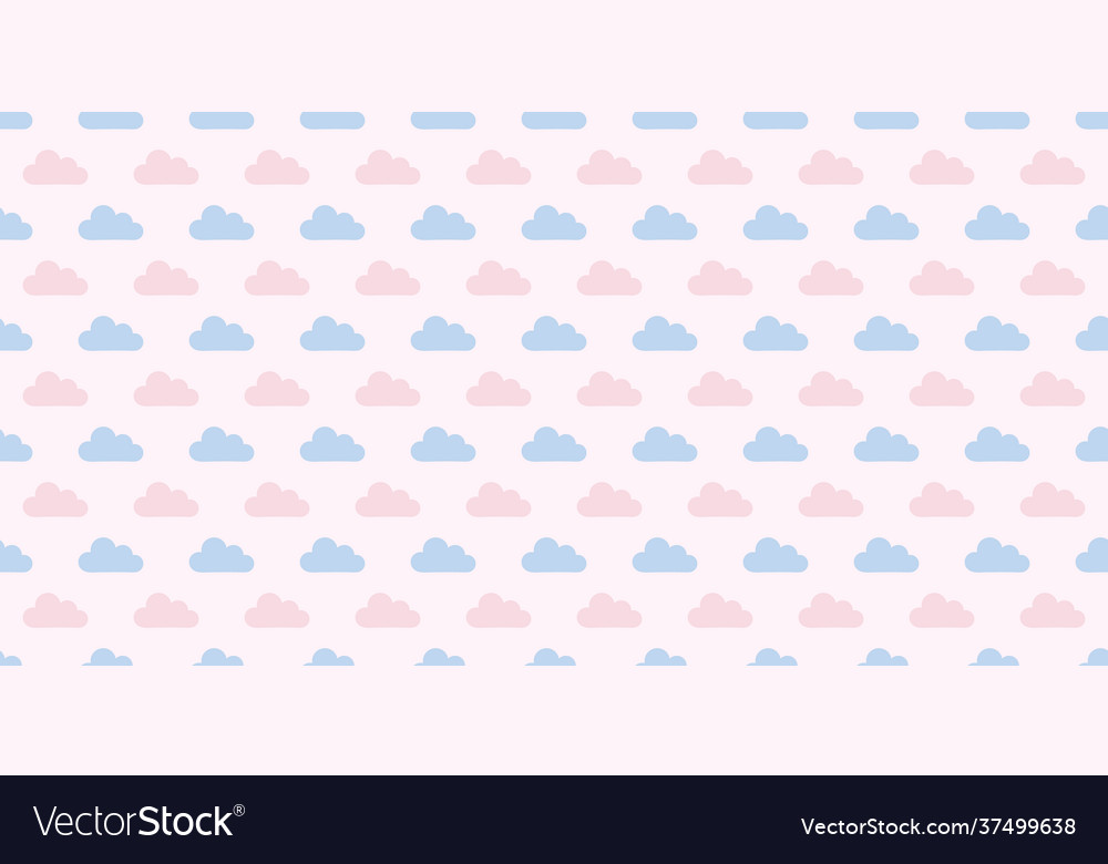 Pastel clouds seamless repeat pattern background vector image Pastel clouds seamless repeat pattern background