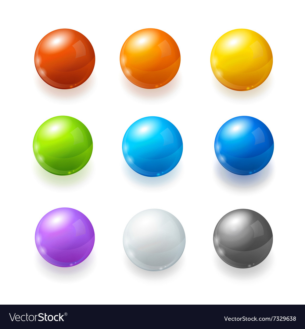 Rainbow balls set Royalty Free Vector Image - VectorStock