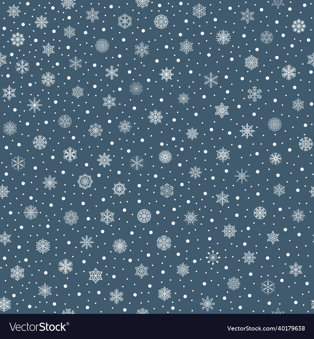 Seamless pattern with snowflakes