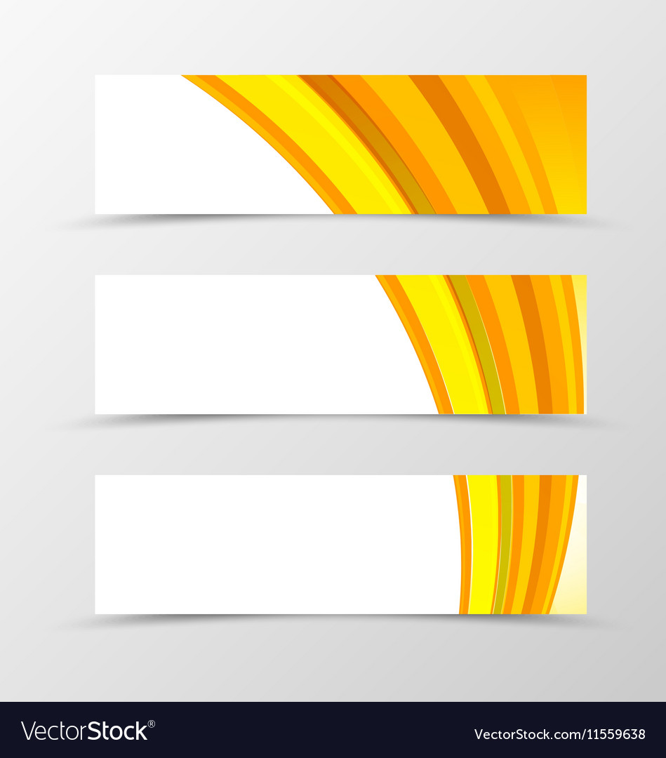 Set of header banner wave design