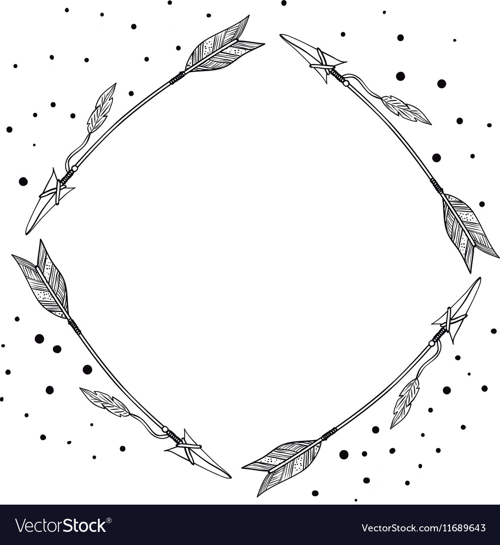 Arrow of boho style design