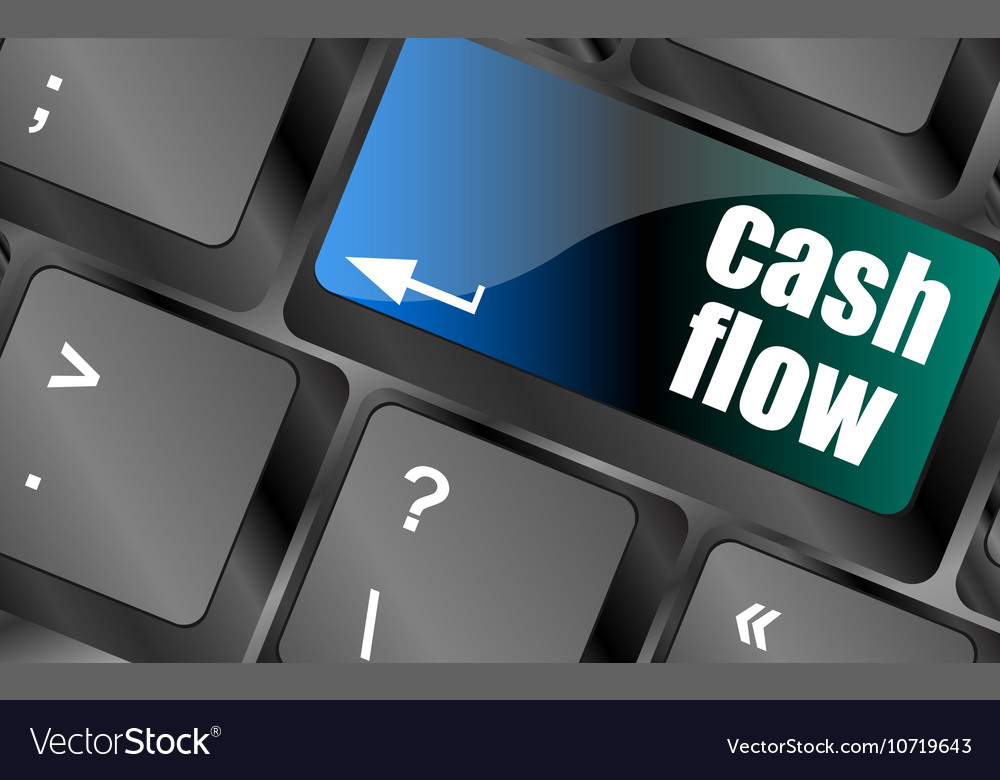 Cash flow words button on keyboard keys