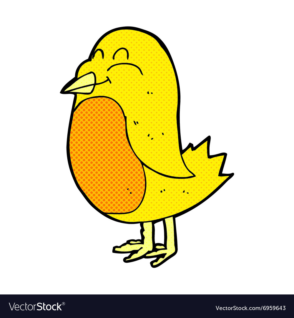 Comic cartoon bird Royalty Free Vector Image - VectorStock