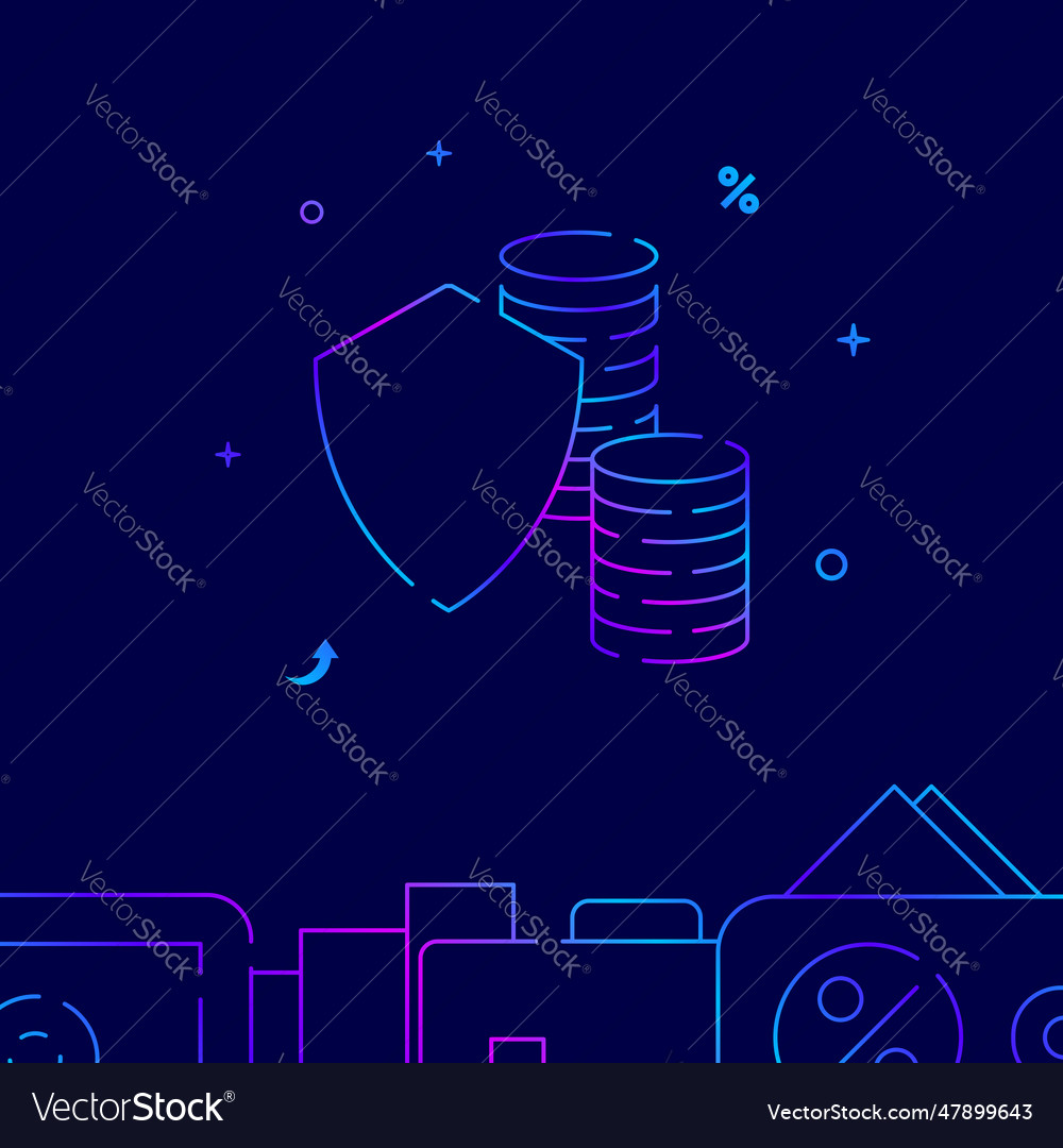 Deposit is protected coin stack with shield