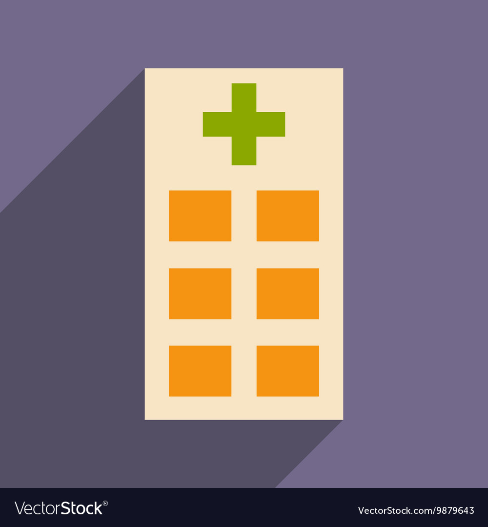 Flat with shadow icon and mobile application