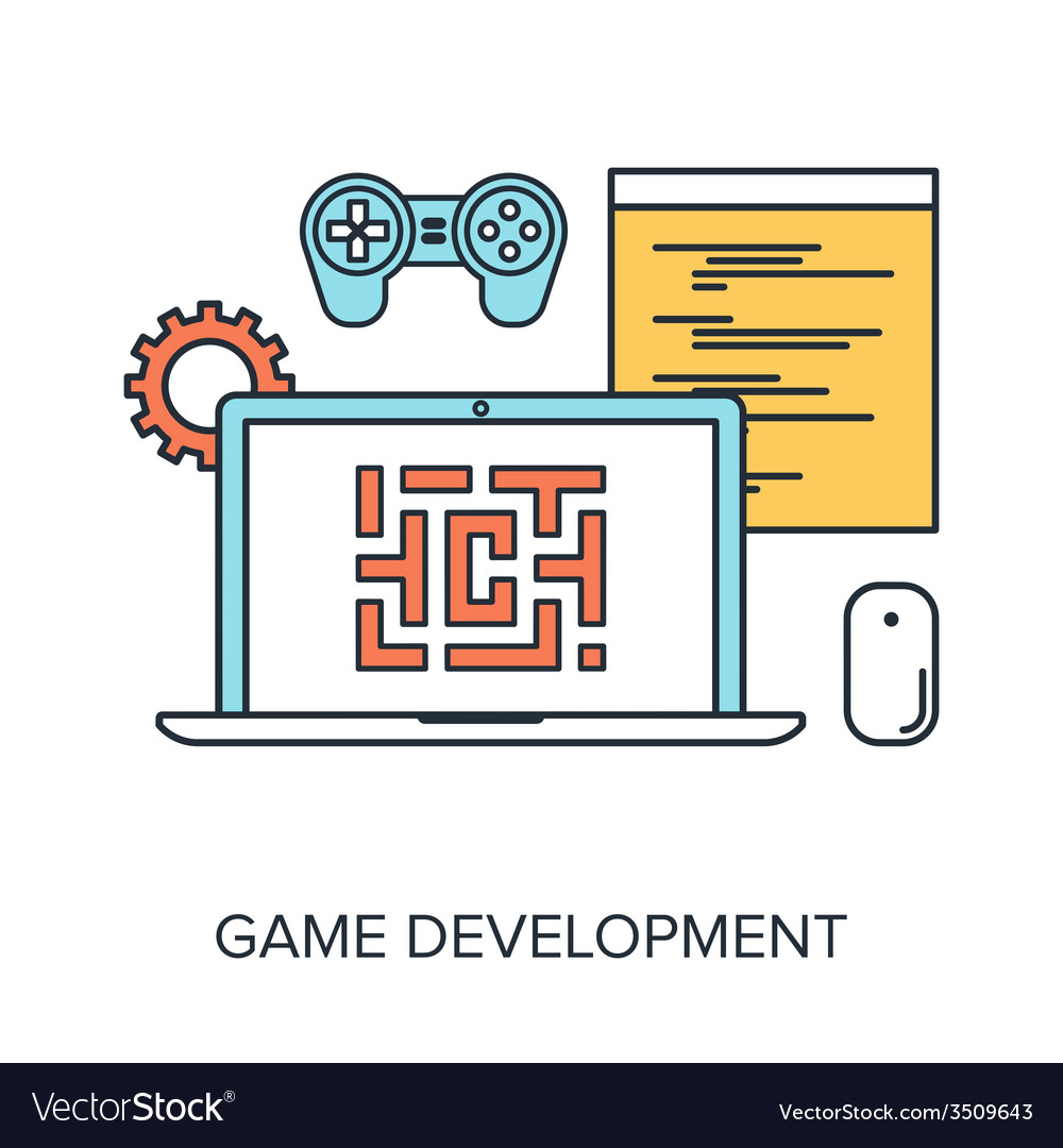 Game development Royalty Free Vector Image - VectorStock