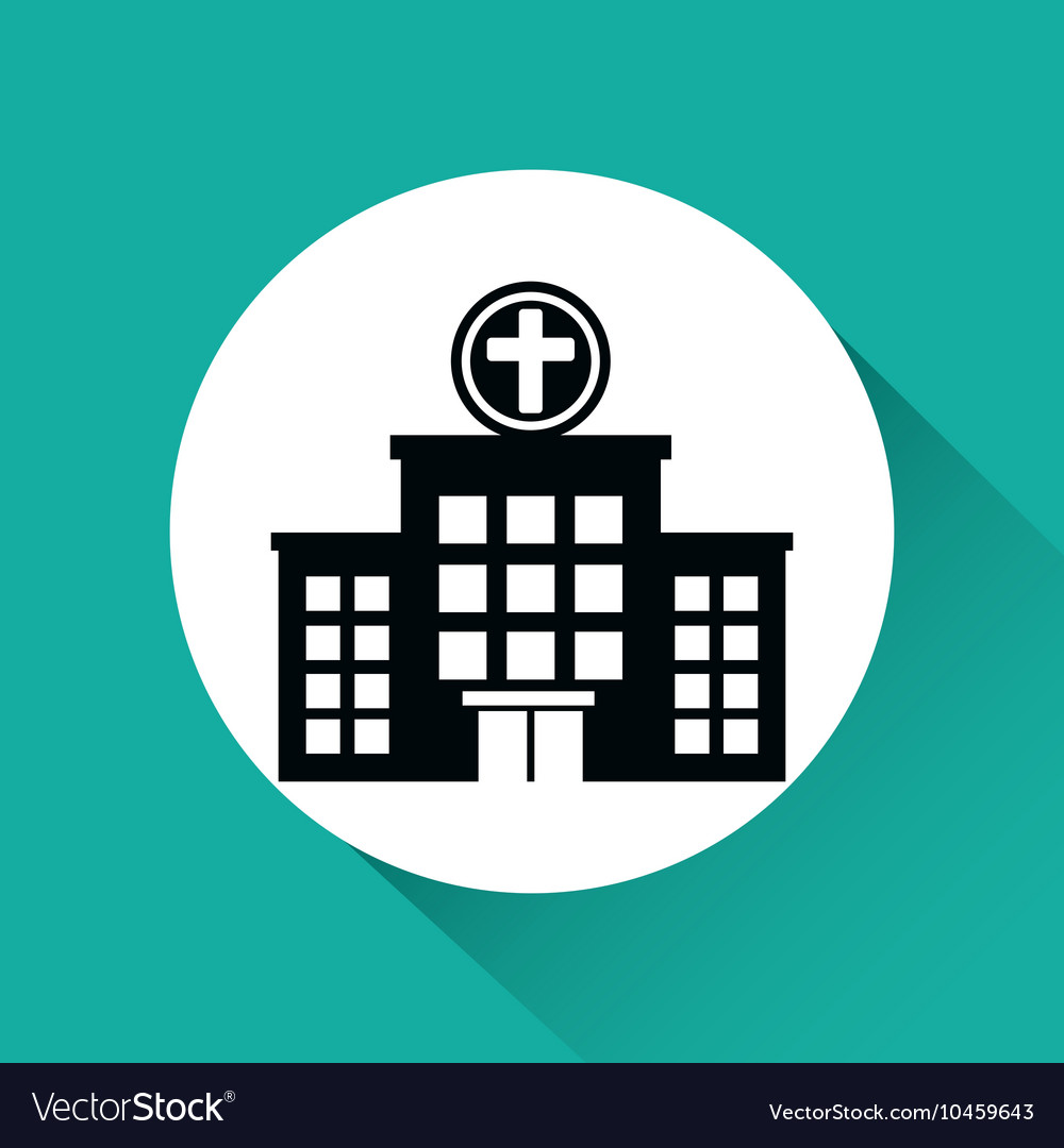 Hospital building isolated icon