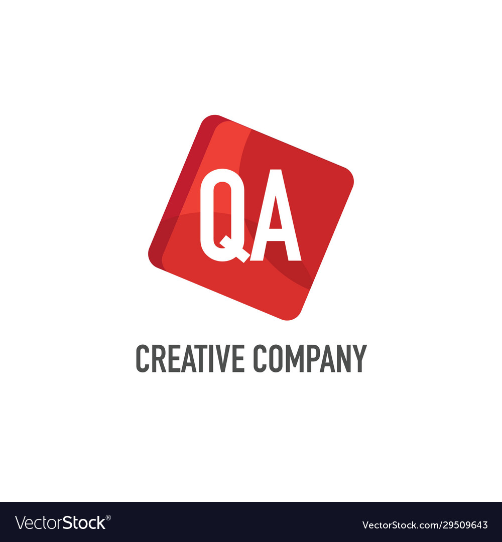 Initial letter qa logo template design Vector Image Initial letter qa logo template design