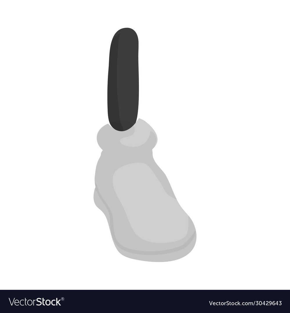 Isolated object foot and leg sign web element