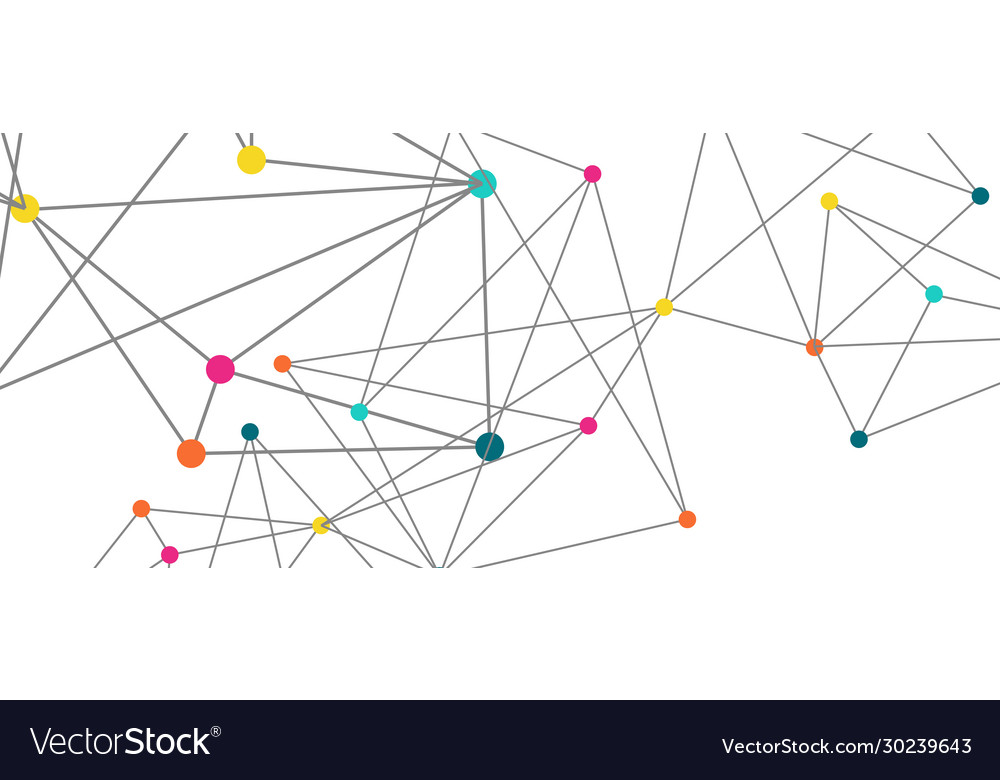 Line points connections triangular technology Vector Image Line points connections triangular technology
