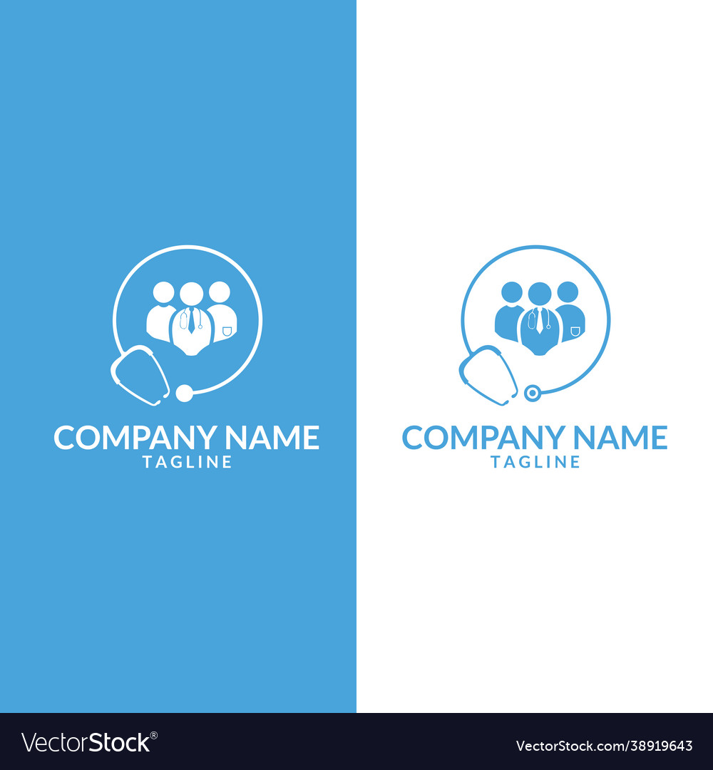 Medical logo template doctor team staff