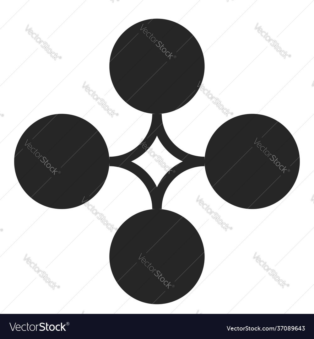 Nodes circles with connections interconnected