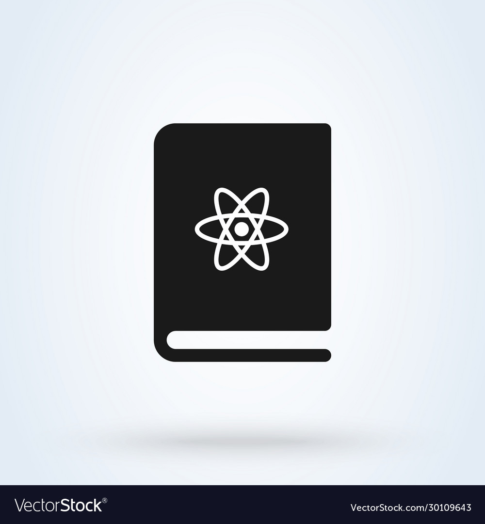 Physics book simple modern icon design