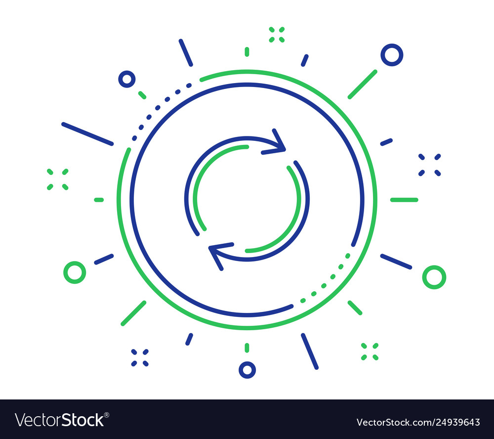 Refresh line icon rotation arrow sign