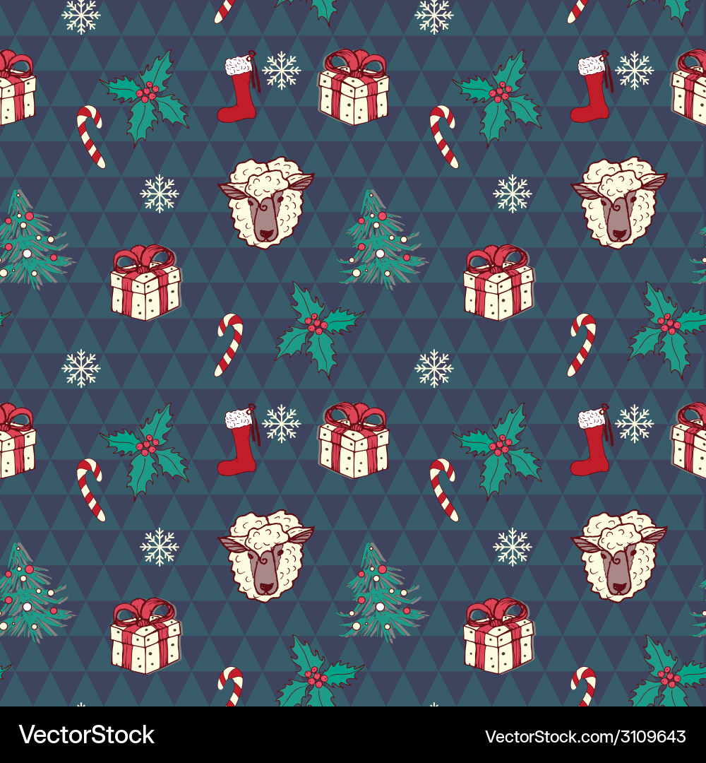 Seamless christmas pattern Royalty Free Vector Image