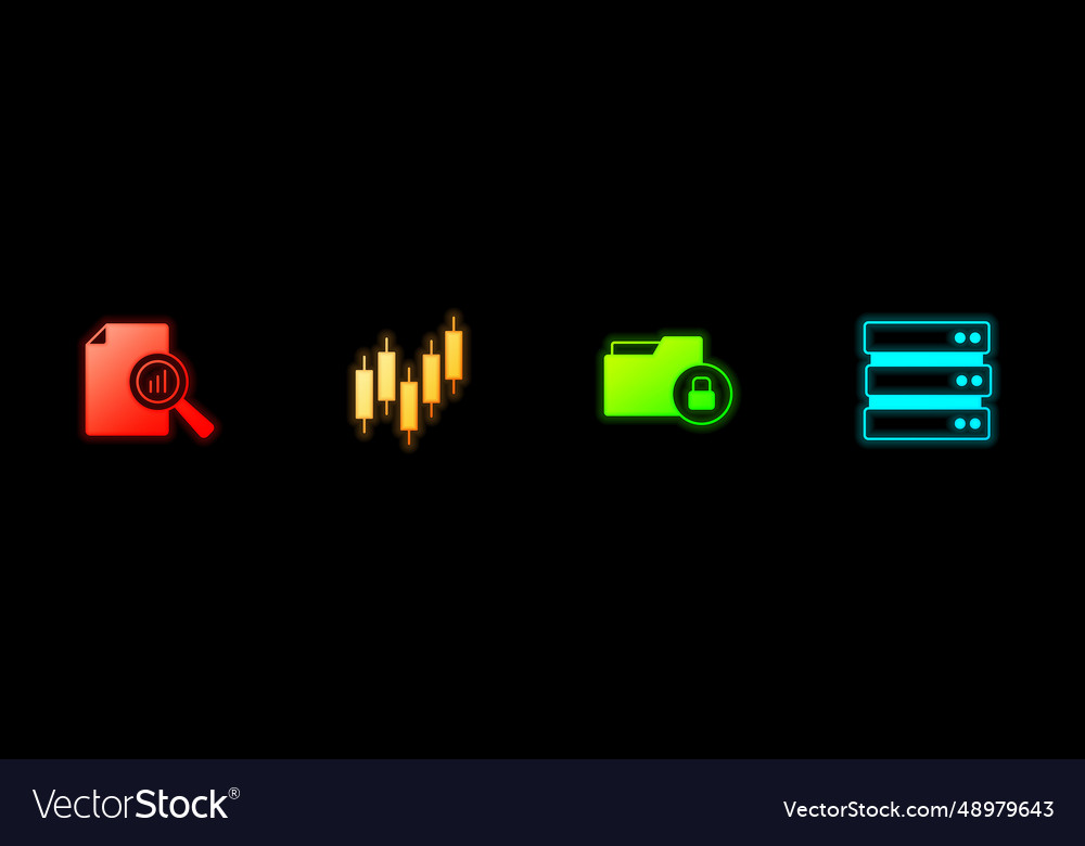 Set document with graph chart browser stocks vector image Set document with graph chart browser stocks
