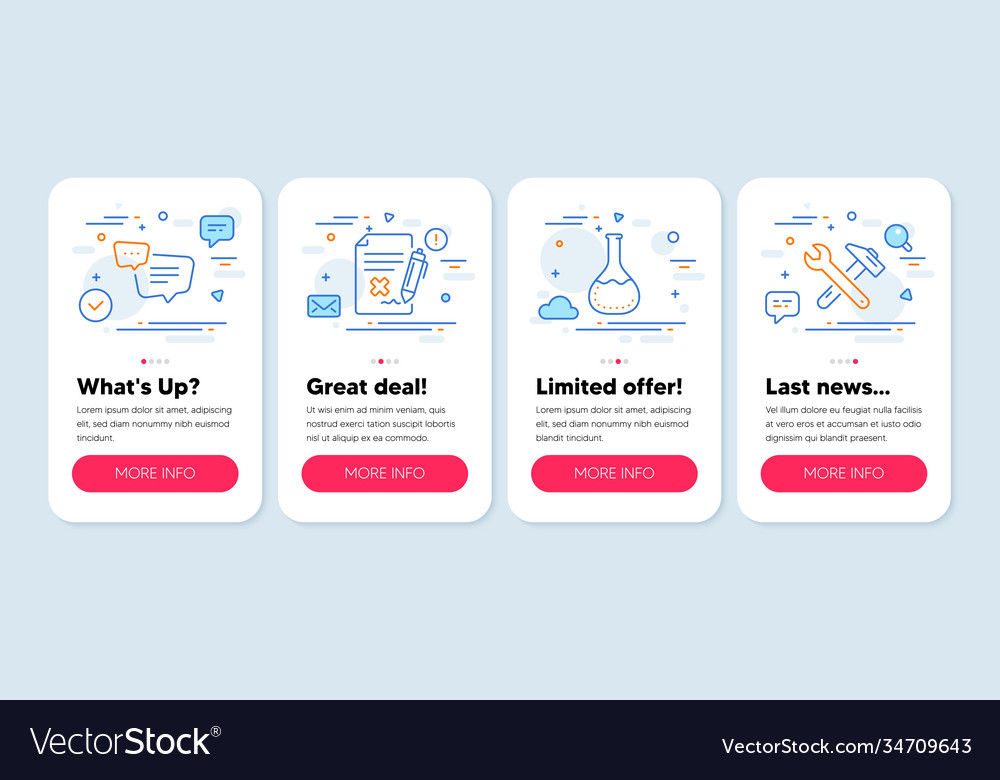 Set technology icons such as text message vector image Set technology icons such as text message