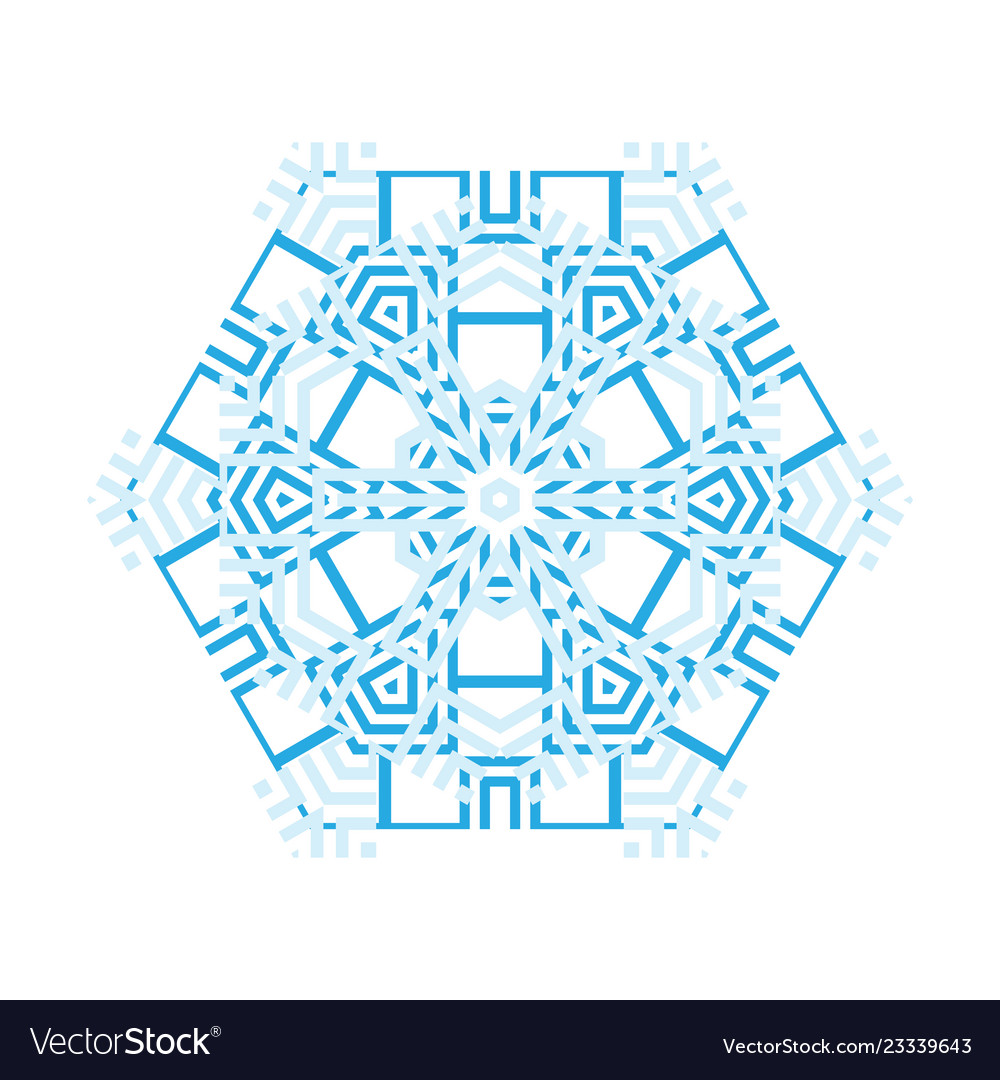 Simple snowflake icon isolated on white background vector image Simple snowflake icon isolated on white background