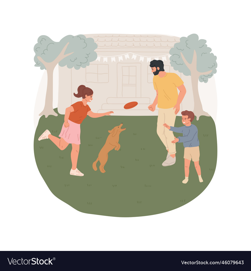 Yard games isolated cartoon vector illustration Free time in the