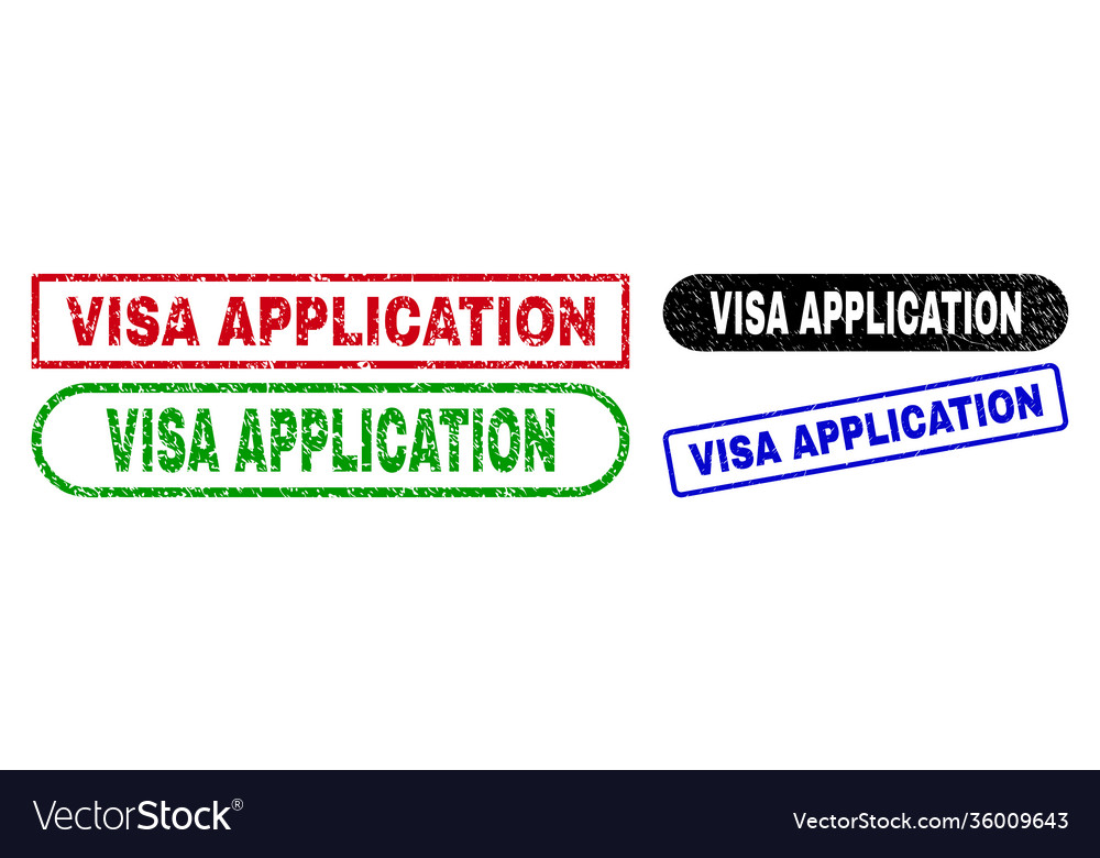 Visa application rectangle watermarks using