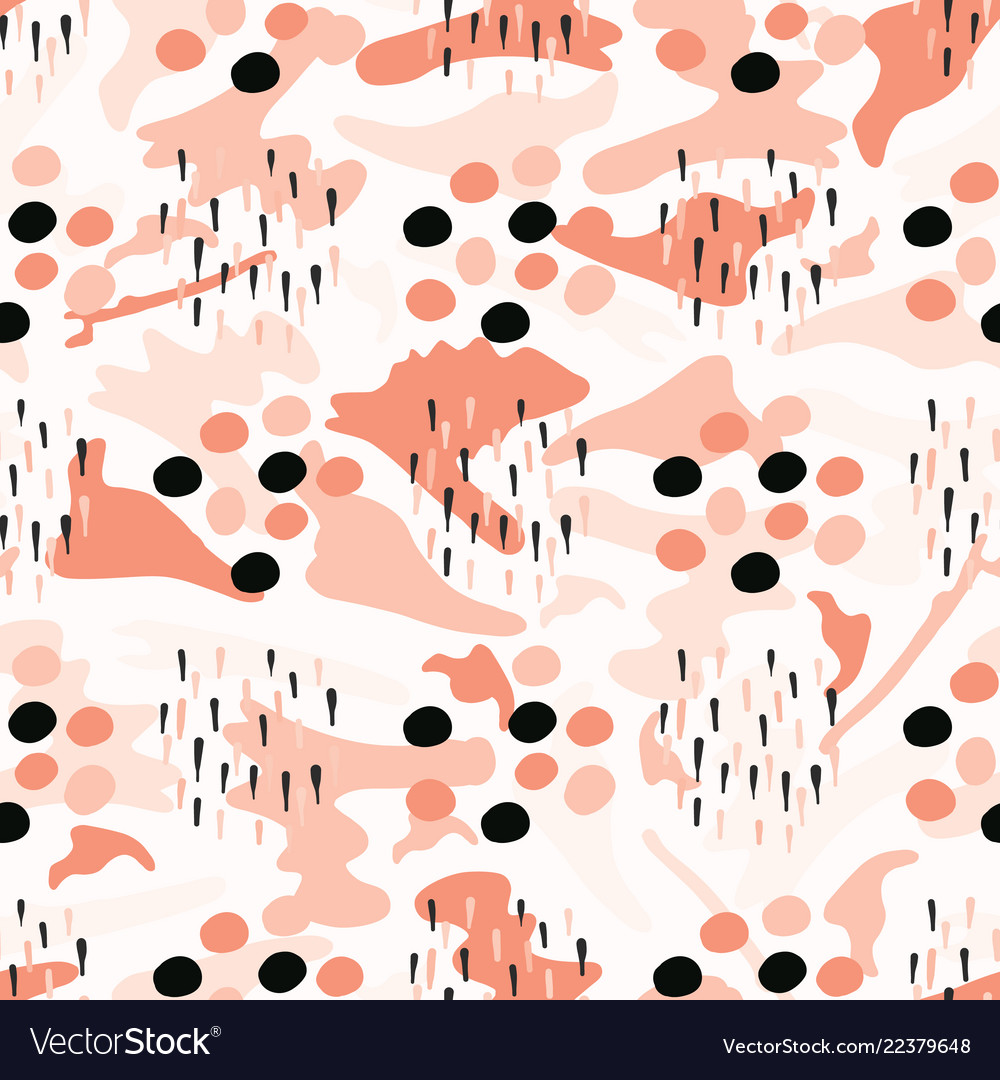 60s Style Geometric Floral Circle Pattern Vector Image