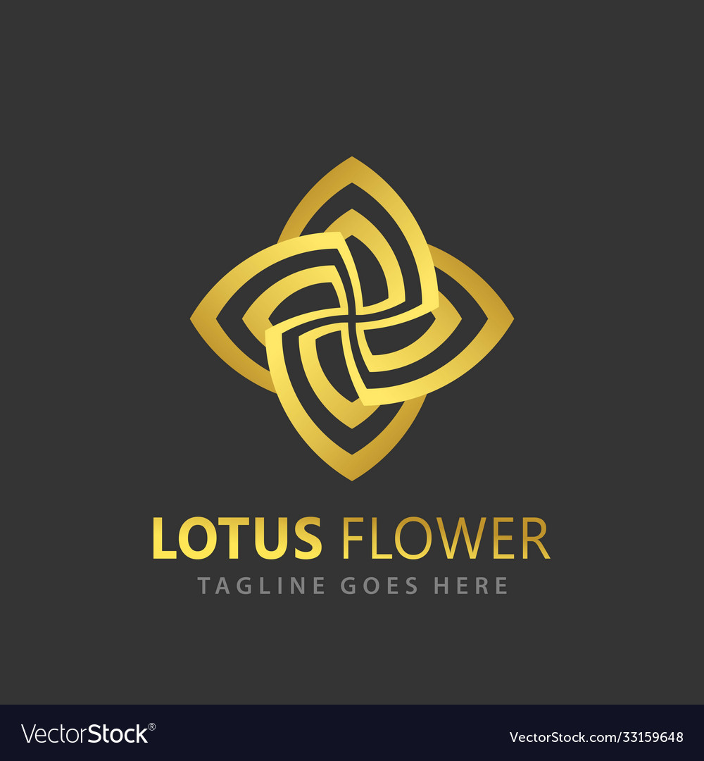 Abstract lotus flower company logos design