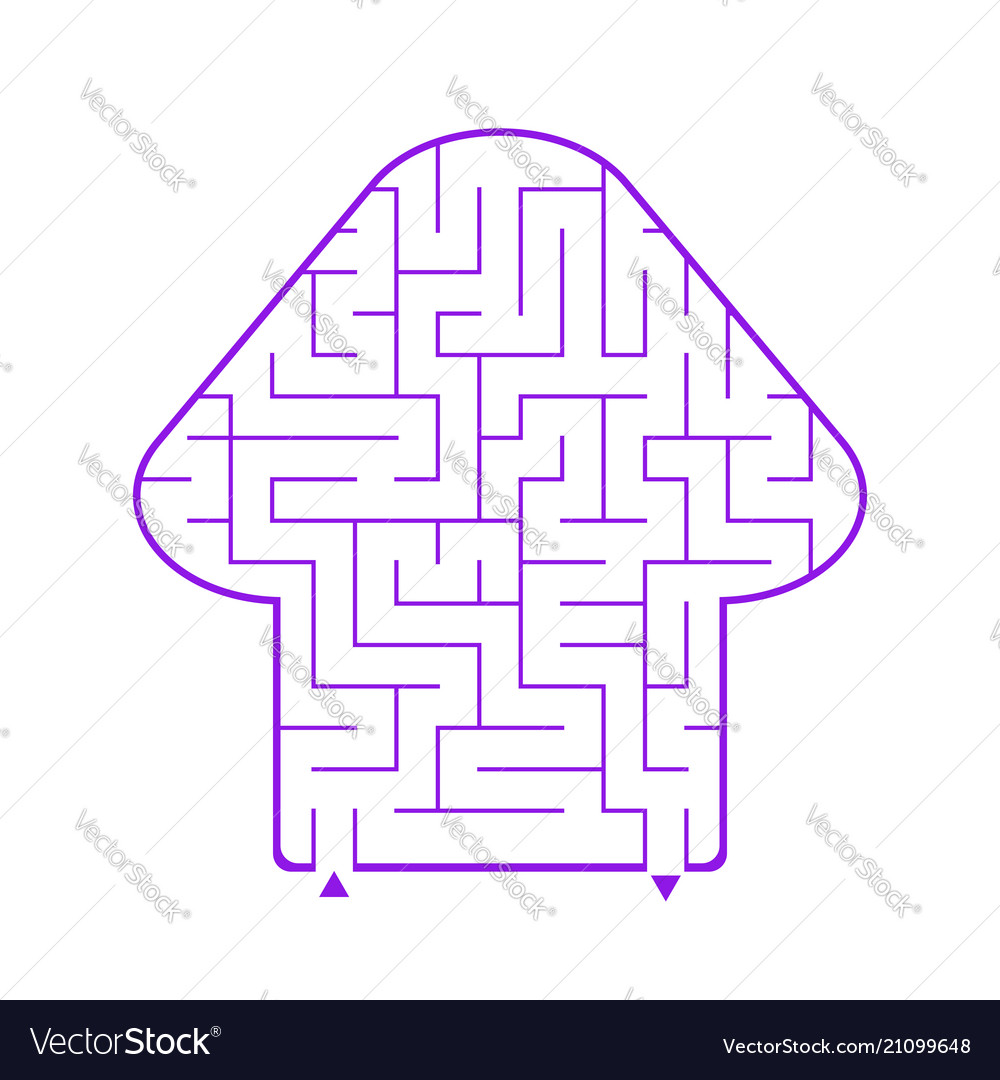 Abstract simple isolated labyrinth in the shape vector image Abstract simple isolated labyrinth in the shape