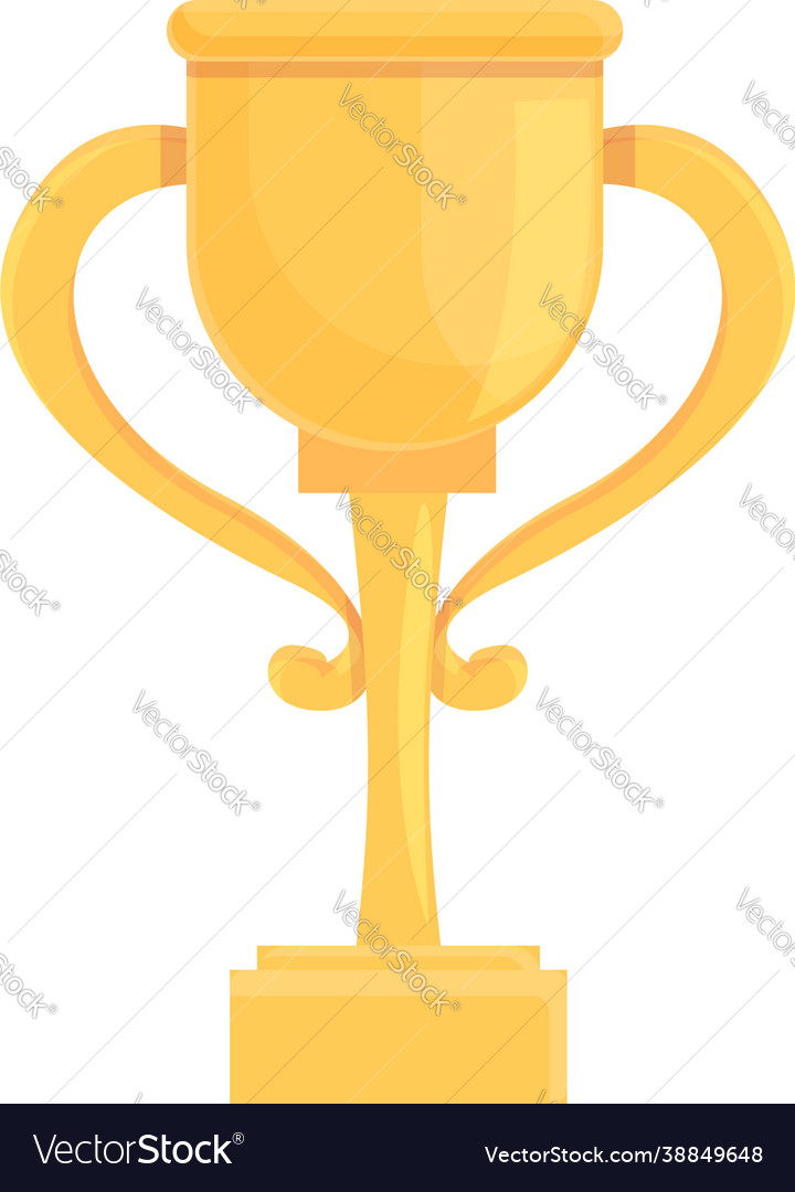 Archery competition cup icon cartoon gold Vector Image