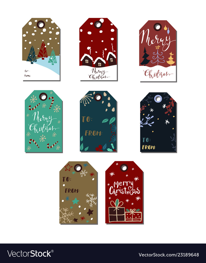 Christmas tags cute collection