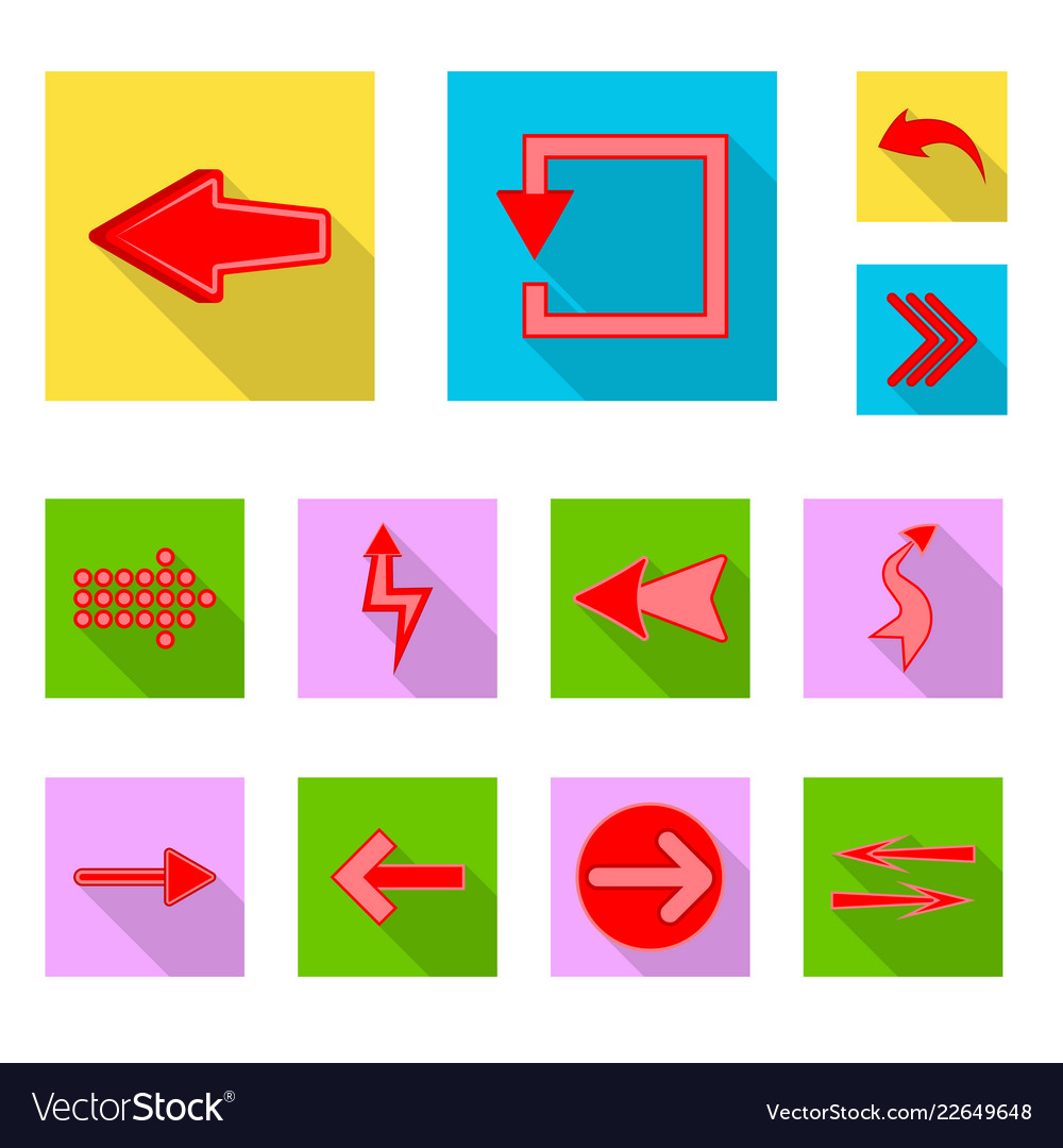 Design of element and arrow symbol set