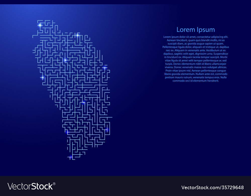Dominica map from blue pattern maze grid Vector Image Dominica map from blue pattern maze grid